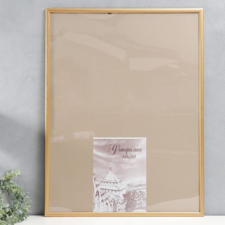 Photo frame pine c19 gold 60x80 cm (plastic screen)