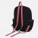Youth backpack from textiles, 4 pockets, black/pink color