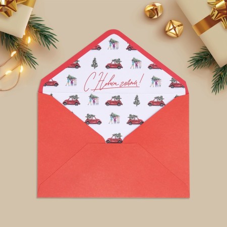 A set of gift envelopes "Happy New Year", 16 pieces, 11 x 15 cm, New Year-26