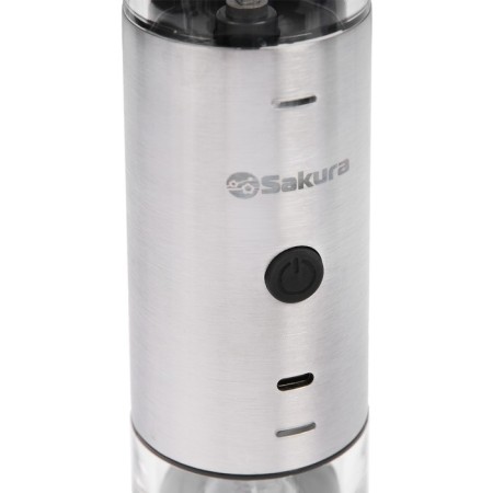 Electric mill Sakura SA-6671, automatic, metal, from battery, silver-2