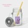Bank Glass Daulay "Lavender", 450 ml, 10 × 7.5 × 13 cm, with a handle, a lid and a tube