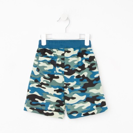 Shorts for a boy, indigo/camouflage color, height 110 cm-1