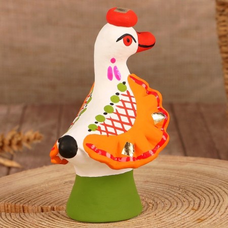 Dymkovo toy "Duck", 10 cm, mix-7