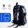 School backpack from textiles on lightning, 3 pockets, blue color