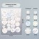 Decor for creativity cardboard "Chips and buttons. White" 24 pcs 13x16.5 cm