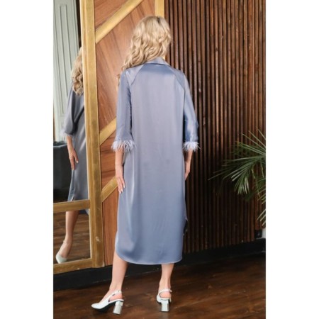 Women's dress, size 46, gray color-11