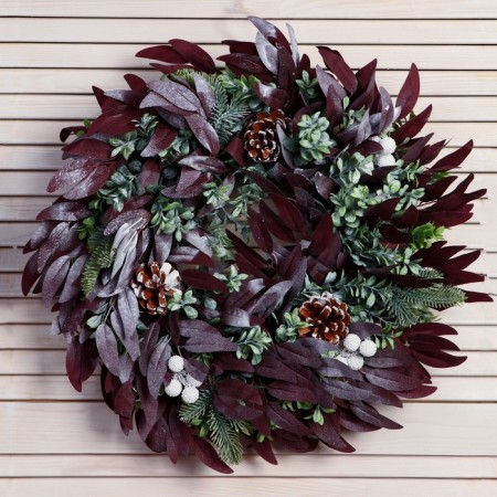 New Year's Wreath D-38 cm "Cozy Fairy Tale" Greens cone leaves