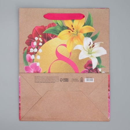 Package Gift Craft Vertical, Packaging, “Since March 8!”, Ml 27 x 23 x 11.5 cm-5
