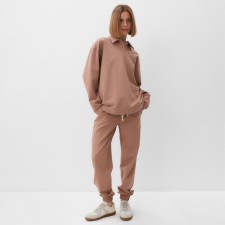 Women's costume (jumper, trousers) minku: casual collection is beige color, size 46