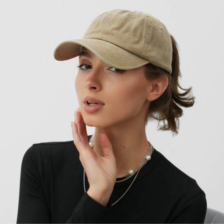 Women's cap minku, beige color, rr 58-1