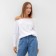 Jumper (Longsliv) on one shoulder female minku: Basic line color white, rr 50