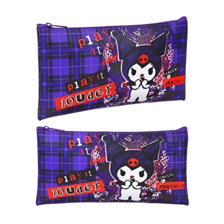 Penal soft, 1 compartment, 108 x 205 mm, flat, kuromi purple cage, PE 210 den