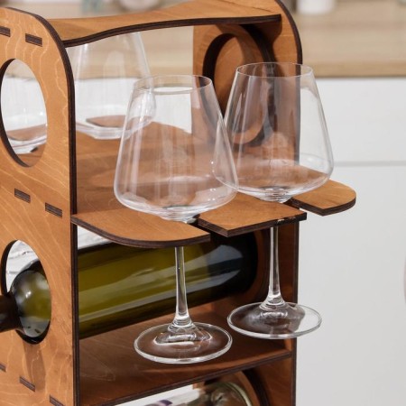 A minibar stand for 3 bottles and 4 glasses, 35 × 23 × 48 cm-4