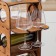 A minibar stand for 3 bottles and 4 glasses, 35 × 23 × 48 cm