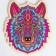 Wooden puzzle in the frame "Wolf" 29 × 25 cm