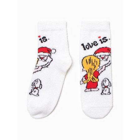 Women's socks "Love IS" NZHMP2530, color mix, river 36-40-4