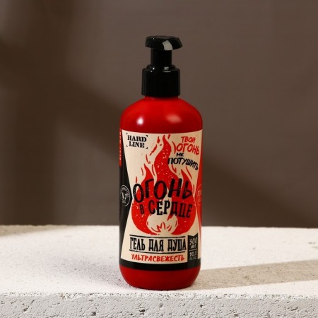 Set "who has fire in the heart", shower gel, 300 ml and washcloth with handles-2