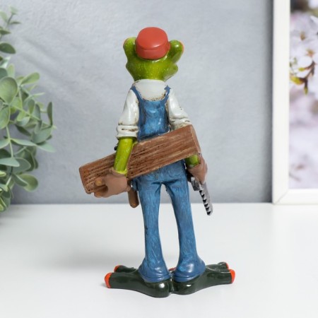 Souvenir Polystone Lak "Frog - Plick with tools" 16.8x7x10.5 cm-2