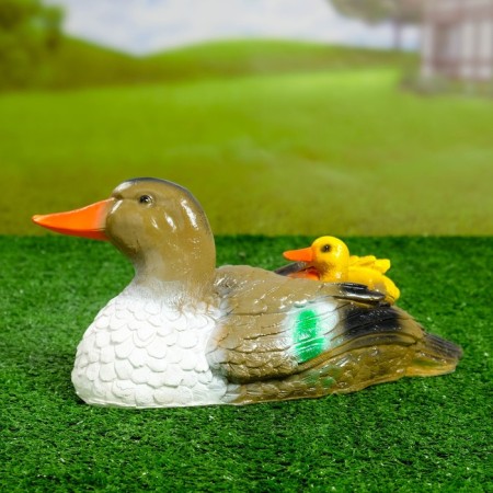 Garden figure "Duck with ducklings" 15x32x12cm-1