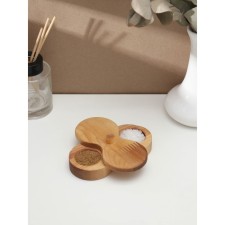 A set for spices with ADELICA lid, for salt and pepper, soaked in oil, 12.5 × 6 × 2.5 cm, birch