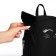 School textile backpack with ears on the hairpins "Cat", 27x23 cm, black color