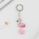 Key keychain "Pink Flamingo", metal