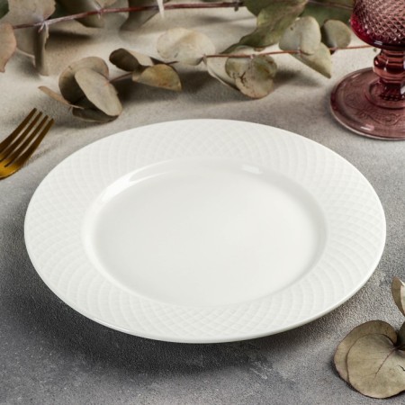 Porcelain dessert porcelain “Julia Vysotskaya”, D = 20 cm, white color-1