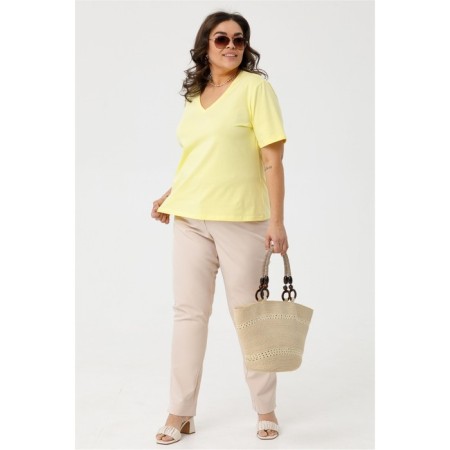 Female T -shirt, size 68, yellow color-3
