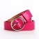 Children's belt, width 2.3 cm, screw, buckle metal, fuchsia color