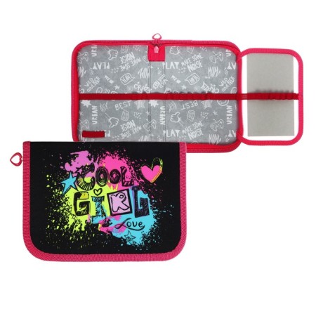 Penal 1 section 130 x 190 x 30 mm, with a folding bar, textile, onyx PCT 07-20 "Bright logo" 70624