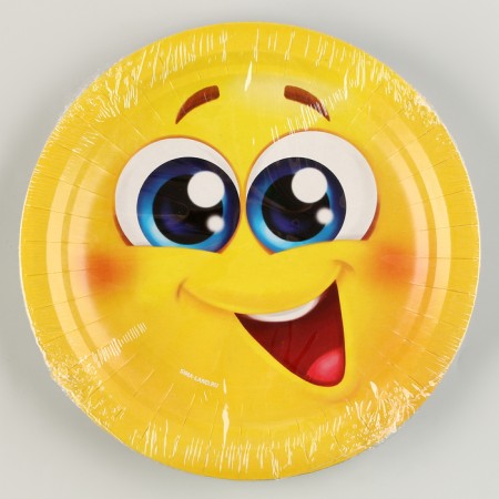 Disposable paper plate "Smiley" (18 cm)-1