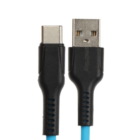 Cable Smartbuy S21, Type -C - USB, 3 A, 1 m, charging + data transfer, blue-1