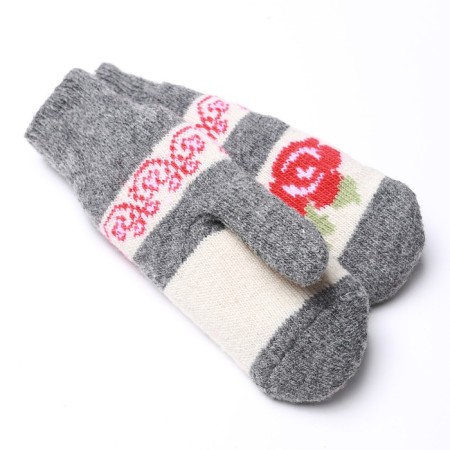 Women's mittens, gray color, size 20-22-1