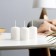 Set of candles - cylinders, 4x5 cm, set 3 pcs, white