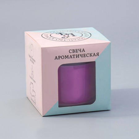 Aromatic giant candle in a glass "Black Cherry", soy wax, 10x10 cm-5