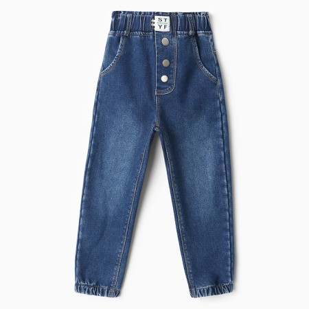 Jeans for girls, blue color, height 134 cm