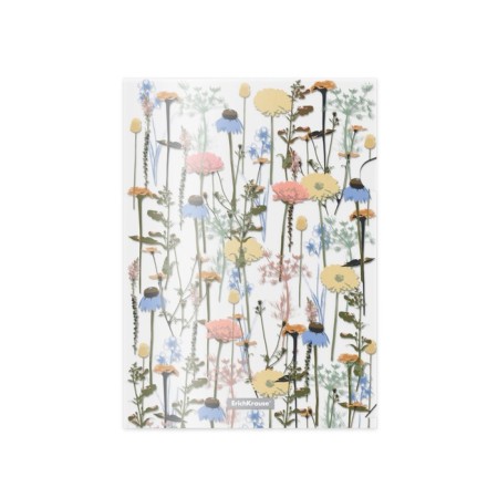A set of 4 A4, 160 microns, Erichkrause Wild Flowers, translucent, mix with a pattern-3
