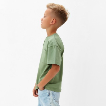 T -shirt for the boy Minaku, Khaki color, height 164 cm-3