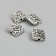 Bead for creativity Metal "Square with Flower" 1.1x1.1 cm