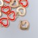 Decor for creativity metal, enamel "Heart Kant" red 1.5x1.4 cm
