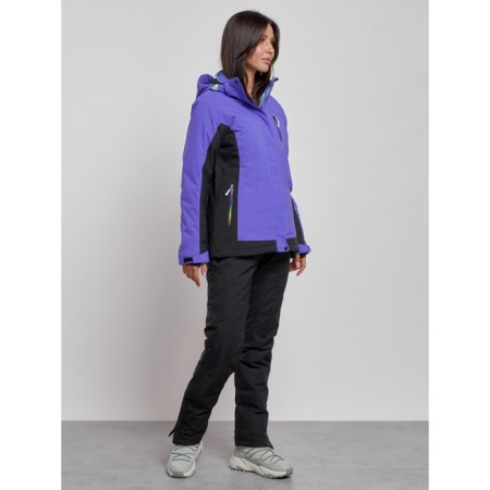 Ski costume female winter, size 42, dark purple color-5
