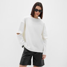 Jumper (longshilv) mist: basy, size L-XL, milk color