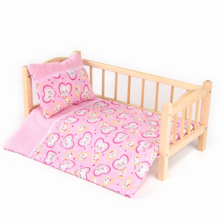 Puppet bed “kittens in the hearts”: sheet, blanket 46 × 36 cm, pillow 23 × 17 cm-3