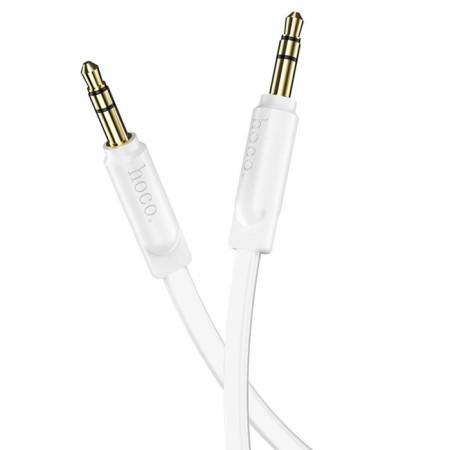 Hoco UPA16, Jack 3.5 mm (M) cable - Jack 3.5 mm (M), 2 m, TPE, white
