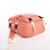 School backpack from textiles with a zipper, 4 pockets, coral color