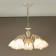 Suspended chandelier Citilux "Latur" CL413250, 36x33 cm, 5x75W, e27, white color