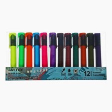 A set of textbooks of 12 colors 5.0 mm, Devente 6 neon +6 marandi (earthen tones) mowed