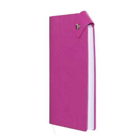 Lotted diary, 120x200 mm 128 sheets, leatherette, gray block 70 g/m2, lies, a refrain with a colored button, lilac-1