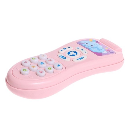 Teaching toy "smart remote", numbers, forms, songs, sounds, pink color-1