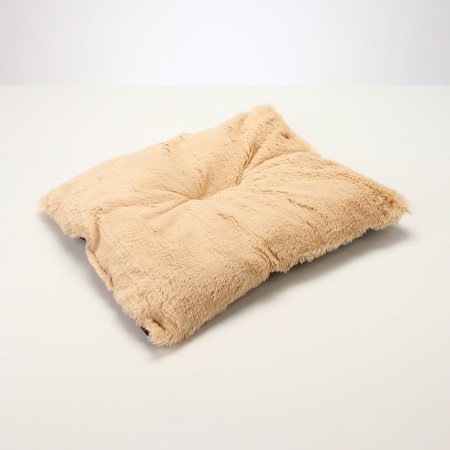 An animals bed, 60*50*15 cm, martial, synthetic winterizer, temptation. Fur, mustard-4